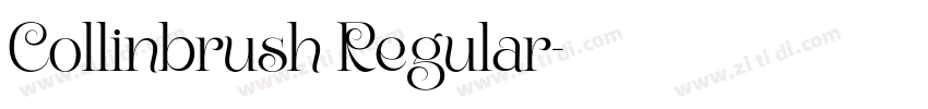 Collinbrush Regular字体转换 Collinbrush Regular字体转换